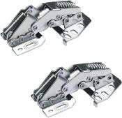 CHARNIERE DE MEUBLE A 2 RESSORTS + SOFT CLOSE SYSTEM 88x60mm - boite de 2 pièces