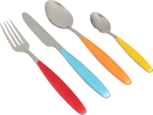 Lot de couverts 16 pieces - 4 personnes - Color line - Rainbow -