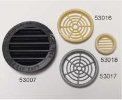 GRILLE VENTILATION MEUBLE RONDE 32mm CREME