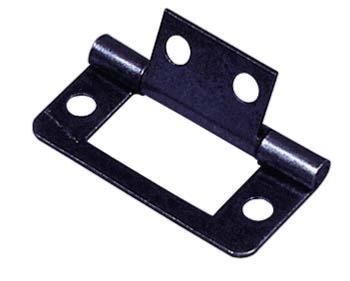 CHARNIERE PLATE ACIER BRUNI 38 x 20 mm - BOITE DE 4