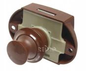 FERMETURE PORTE SALLE DE BAIN INTERIEUR/EXTERIEUR PUSH LOCK BRUN
