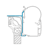 ADAPTATEUR ADRIA/BURSTNER pour store DOMETIC PW 1100, PW 1500 et PW 3800