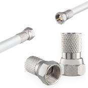 FICHE F POUR CABLE COAXIAL Ø 5 mm - 2 pièces