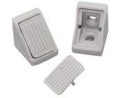 COIN DE CONNEXION PLASTIQUE 20x15x20 mm GRIS CLAIR - BOITE DE 10