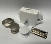 FERMETURE PORTE SALLE DE BAIN INTERIEUR/EXTERIEUR PUSH LOCK ARGENT MAT