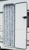 RIDEAU CHENILLE ANTI INSECTES - Gris/Bleu/Blanc- 56x185 cm