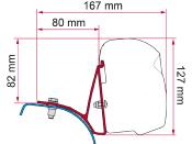 ADAPTATEUR FIAMMA F43 POUR TRAFIC II / VIVARO 2001-2014