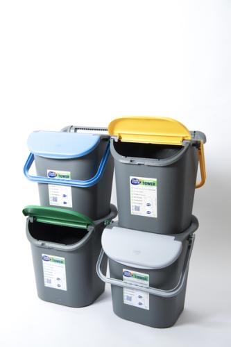 Poubelle empilable - 30 l - Grise