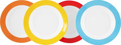 Service d'assiette à diner Color line - Rainbow - 4 pièces - Pour 4 personnes