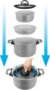 Set de casseroles FUSION MAGNETIQUE 7+1 Ø22 