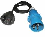 CABLE ADAPTATEUR 1.5m MALE CEE / FEMELLE SCHUKO 3x2.5²