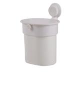 Poubelle à ventouse, blanche, jusqu'à 3kg, bouton poussoir 