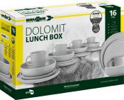 Lot de vaisselle en mélamine Blanc pour 4 personnes Dolomite BRUNNER 