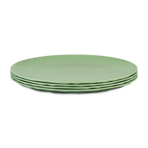Lot de 4 assiettes Koziol CLUB SET GÖTEBORG feuille verte