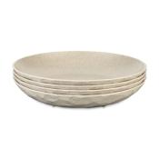 Lot de 4 assiettes creuses Koziol CLUB SET GÖTEBORG sable du désert 