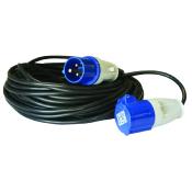 RALLONGE ELECTRIQUE 10m - 3x2.5mm² - 1 prise CEE MALE et 1 prise CE femelle P17