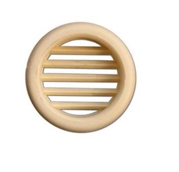 GRILLE VENTILATION MEUBLE RONDE 32mm CREME