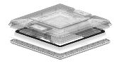 LANTERNEAU FIAMMA VENT 50x50 - CRISTAL