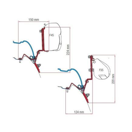 ADAPTATEUR Store Fiamma pour  VITO classe V Marco Polo à partir de 2014 pour F35/F45/F43 