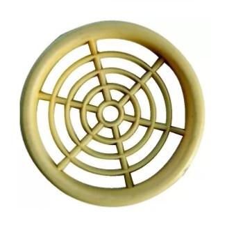GRILLE VENTILATION MEUBLE RONDE 60mm CREME