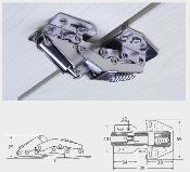 CHARNIERE DE MEUBLE A 2 RESSORTS + SOFT CLOSE SYSTEM 88x60mm - boite de 2 pièces
