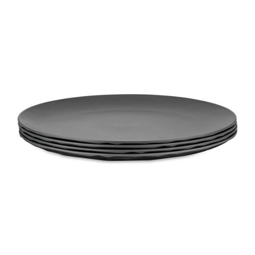 Lot de 4 assiettes Koziol CLUB SET GÖTEBORG Gris