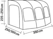 Auvent de caravane gonflable TAVIRA AIR 390 