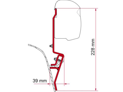 ADAPTATEUR FIAMMA F43 / F45 pour VW T2 ou T3