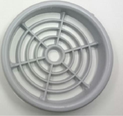 GRILLE VENTILATION MEUBLE RONDE 60mm GRIS