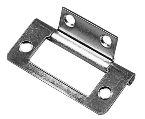 CHARNIERE PLATE ACIER NICKEL 50mm -BOITE DE 4