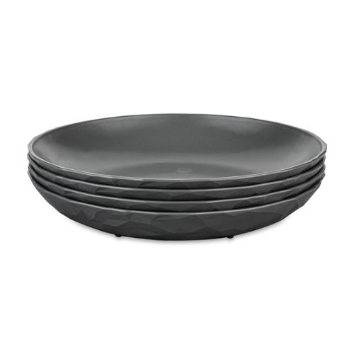 Lot de 4 assiettes creuses Koziol CLUB SET GÖTEBORG Gris