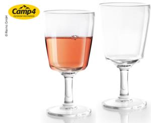 LOT DE 2 VERRES A VIN EMPILABLES CAPRI 26CL