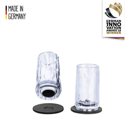 VERRES A SCHAPPS SILWY® AVEC SOUS-VERRE MAGNETIQUE - LOT DE 2