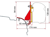 ADAPTATEUR FIAMMA F45S/F43 pour MULTIRAIL REIMO SUR VW T5/T6/T6.1 L1