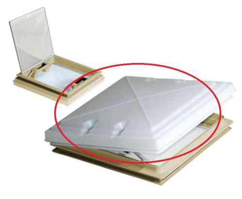 DÔME DE RECHANGE POUR LANTERNEAU MPK 40 X40 CM (BEIGE)