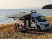 KIT STORE FIAMMA F80S 370 SPECIAL DUCATO L3H2 - BOITIER BLANC TOILE ROYAL GREY + ADAPTATEUR DUCATO