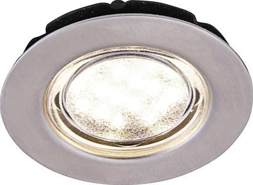 SPOT A ENCASTRER  VEGA EN ARGENT BROSSE A LED, 1W, DIAM. 48MM