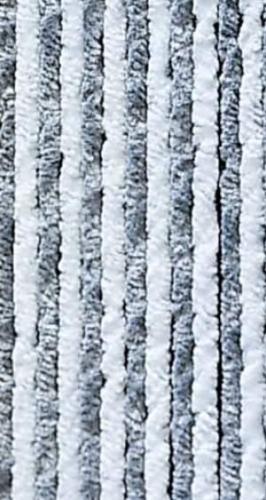 RIDEAU CHENILLE ANTI INSECTES - Gris/Blanc- 56x205 cm