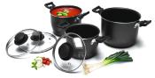 SET DE 3 CASSEROLES AVEC POIGNEES ET COUVERCLES