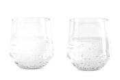 2 VERRES À EAU TRANSPARENTS  - 365 ML- NOUVEAU DESIGN 