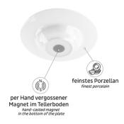 ASSIETTE GOURMET EN PORCELAINE  SILWY® POUR SUPPORT MAGNETIQUE