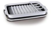 EGOUTTOIR PLIANT EN SILICONE GRIS ET BLANC 37x31x6/13cm