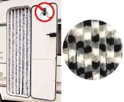 RIDEAU CHENILLE ANTI INSECTES - Brun/Beige - 56x205 cm