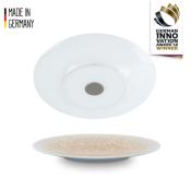 ASSIETTE A DEJEUNER EN PORCELAINE ABRICOT SILWY® POUR SUPPORT MAGNETIQUE