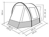 AUVENT INDEPENDANT A FIBRE TOUR COMPACT 2 REIMO TENT - 270x260+80cm hauteur 180-220cm