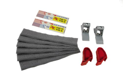 Kit FIAMMA 98655-901 pour adaptation FAST CLIP latéraux  sur Omnistor THULE 4900, 5200, 5002, 5003, TRSITOR 2