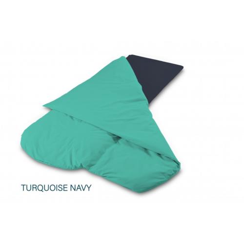 LIT TOUT FAIT DUVALAY 77 x 190 x 2,5 cm - TURQUOISE NAVY