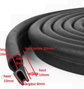 PROFIL D'ETANCHEITE PORTE AVEC BOURRELET HAUT - AU METRE