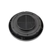 CHAMPIGNON AERATEUR PERMANENT PLASTIQUE NOIR Ø200 mm AVEC GRILLE INTERIEURE