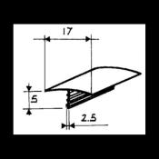 PROFIL T STANDARD 15MM - GRIS MOYEN - rouleau de 40 m